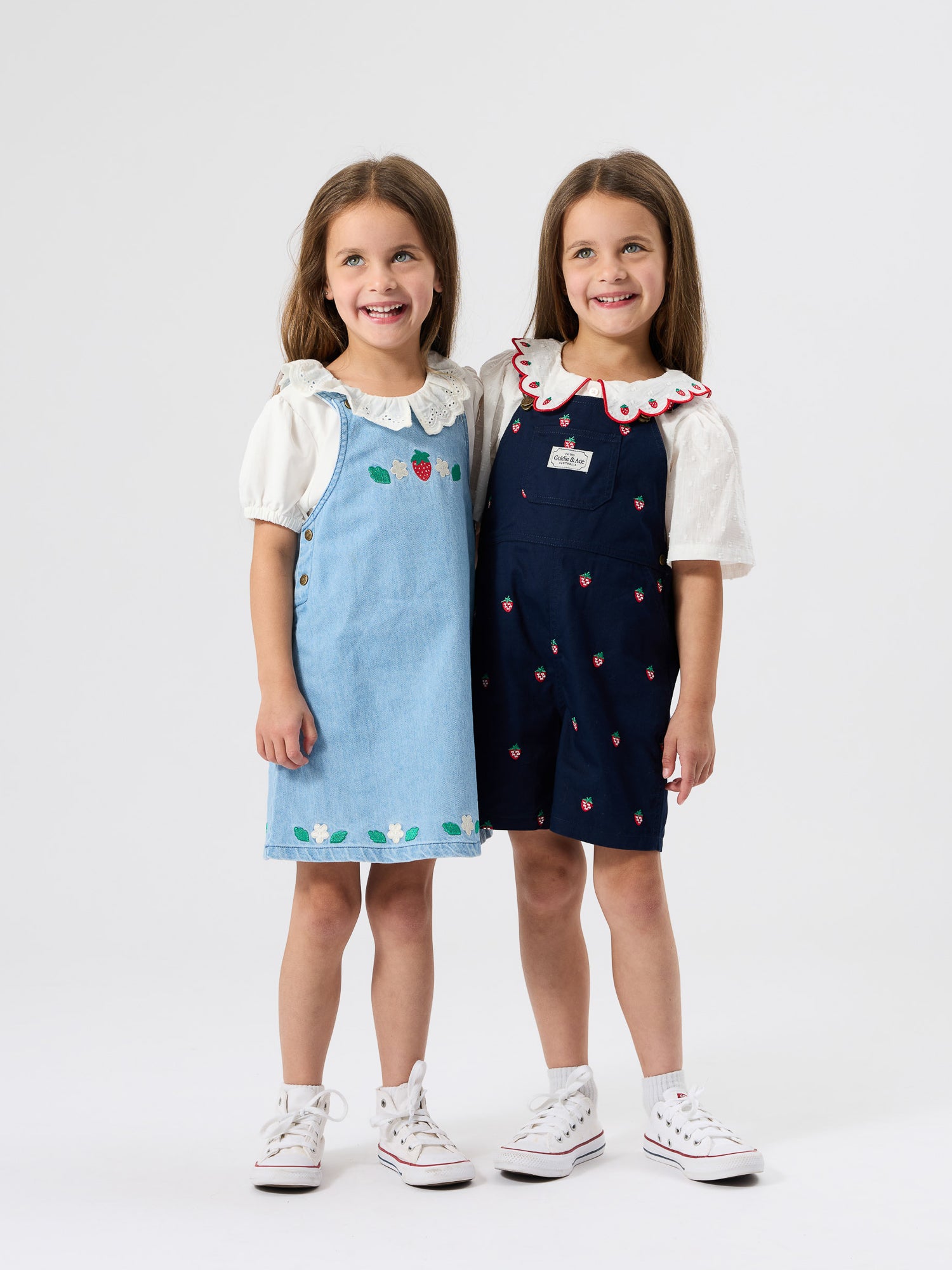 Goldie + Ace Wild Strawberry Pinafore Dress