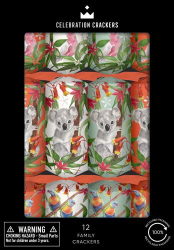 Celebration Crackers Tropical Koala Family Crackers - Set of 12