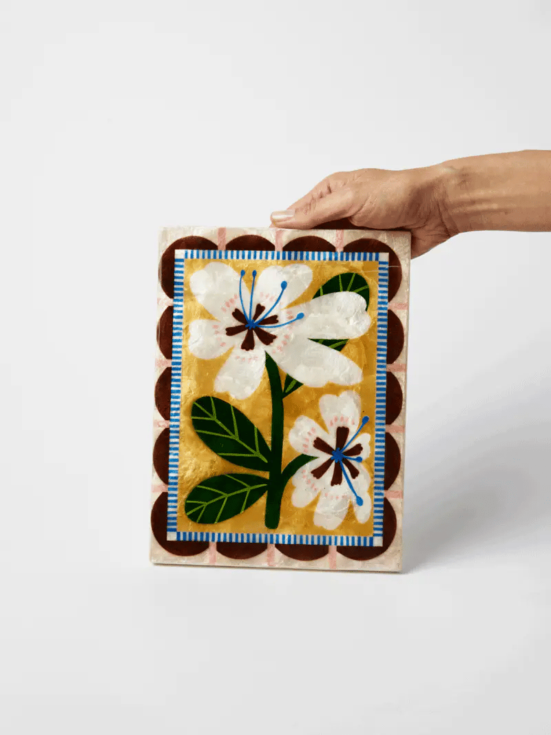 Jones & Co: Bloom Nouveau White Rectangle