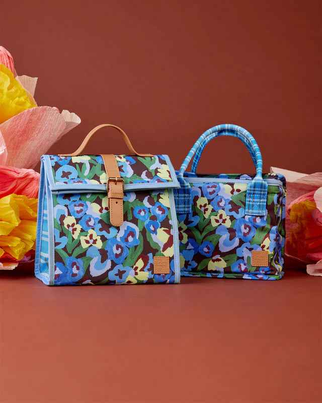 The Somewhere Co: Pansy Patch Lunch Bag
