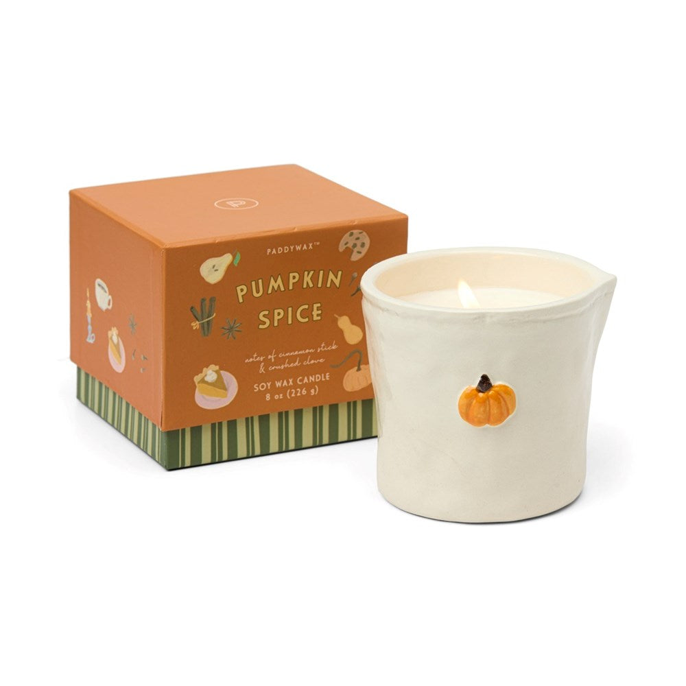 Paddywax: Bistro Pumpkin White Ceramic Candle - Pumpkin Spice
