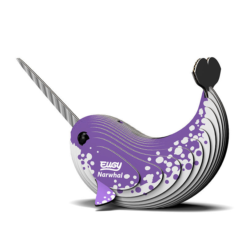 Eugy 3D Paper Model: Narwhal