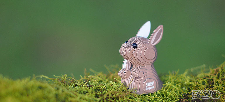 Eugy 3D Paper Model: Kangaroo
