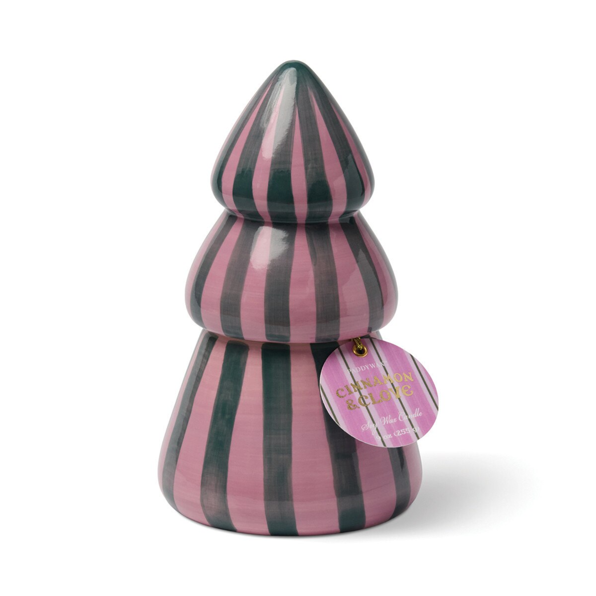 Paddywax Cabana Striped Tree Candle - Cinnamon & Clove