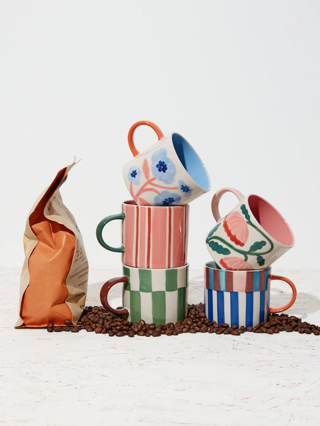Jones & Co: Bloomie Blue Stripe Mug