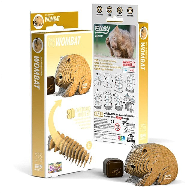 Eugy 3D Paper Model: Wombat