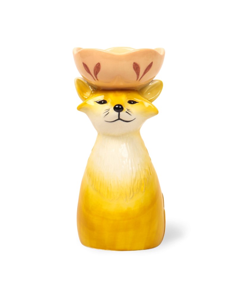 Retro Folk Stoneware Foxy Vase