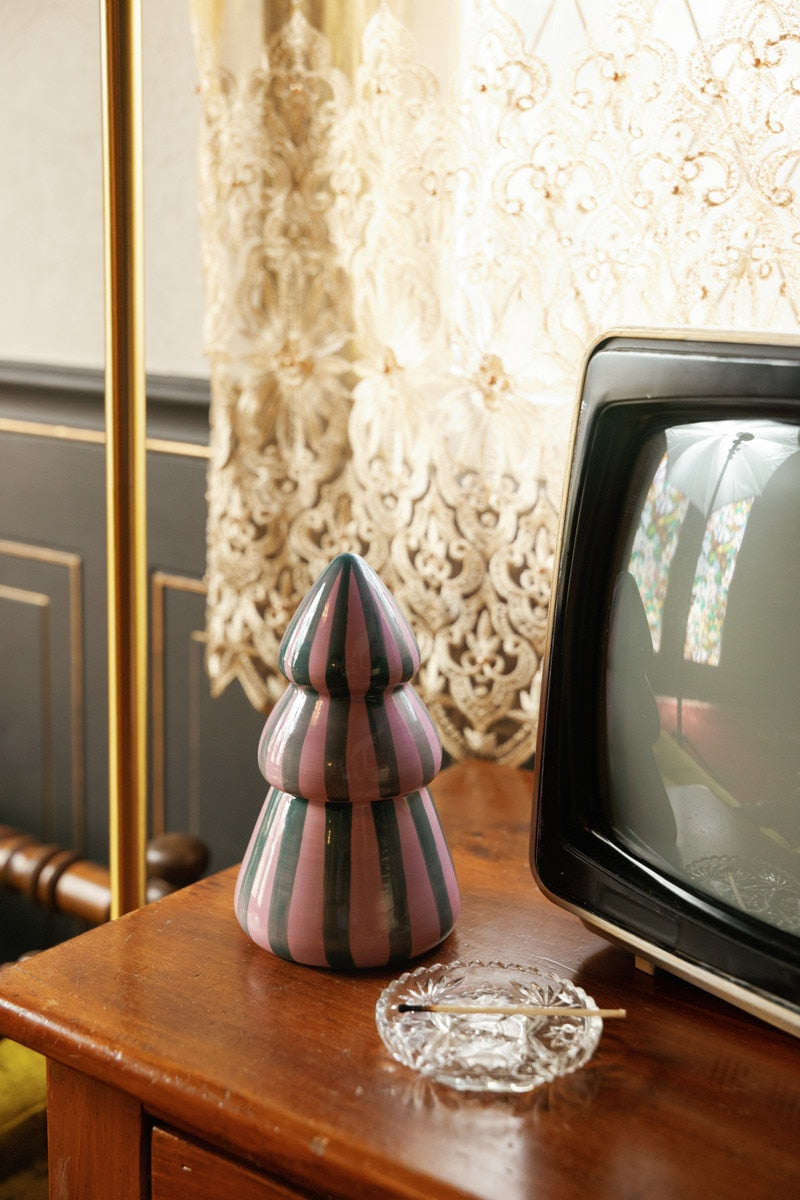 Paddywax Cabana Striped Tree Candle - Cinnamon & Clove