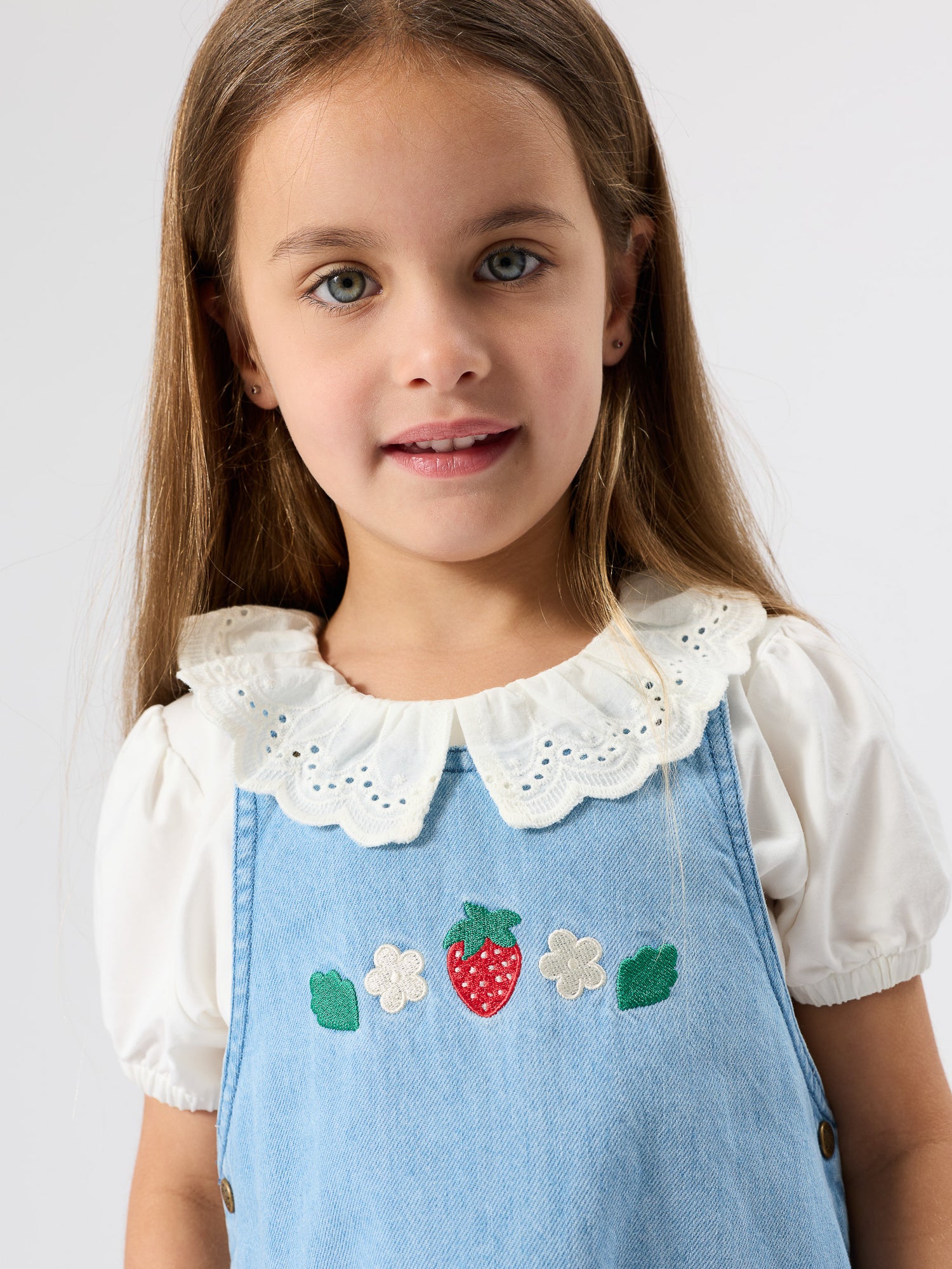 Goldie + Ace Wild Strawberry Pinafore Dress