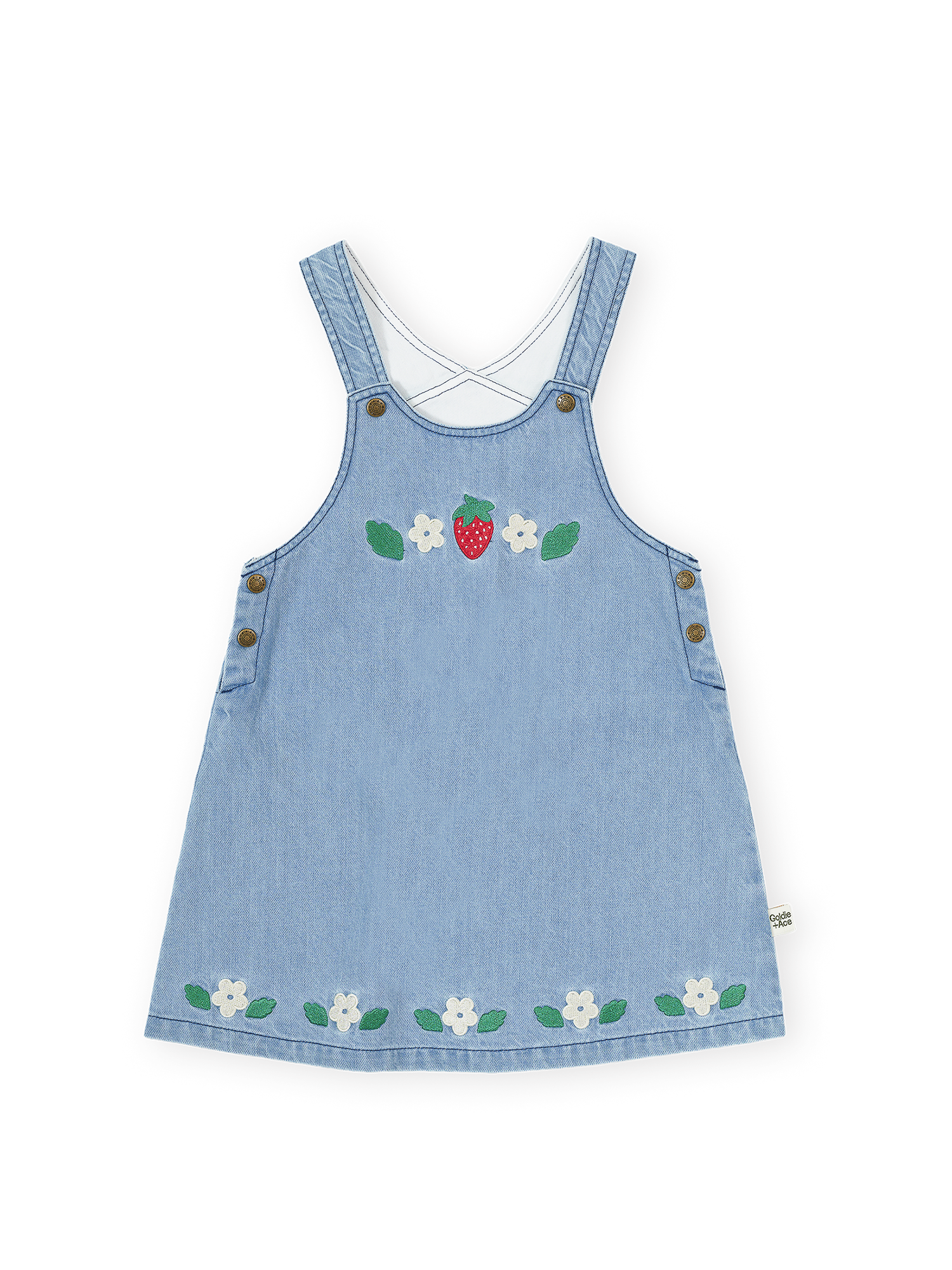 Goldie + Ace Wild Strawberry Pinafore Dress