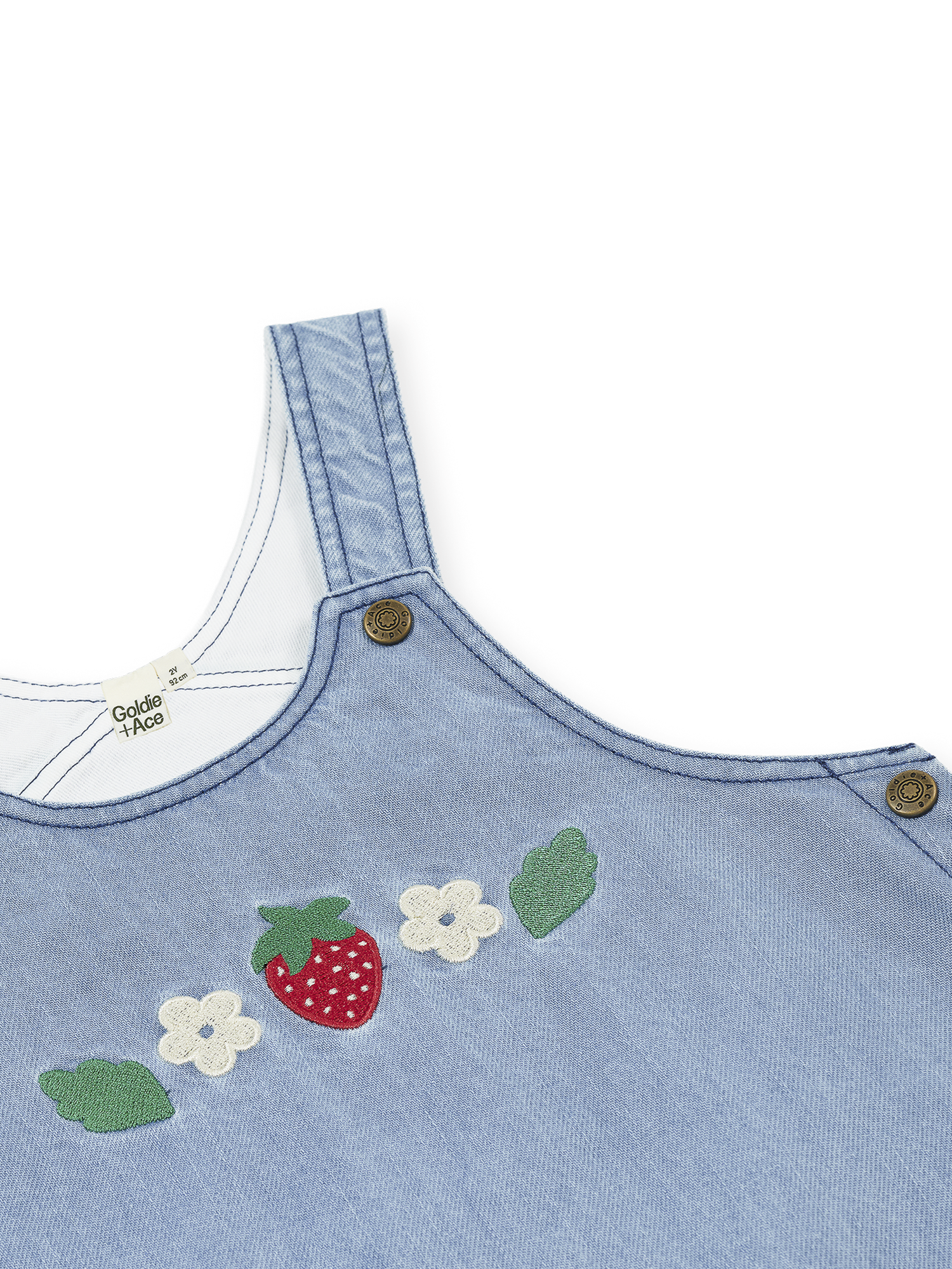 Goldie + Ace Wild Strawberry Pinafore Dress