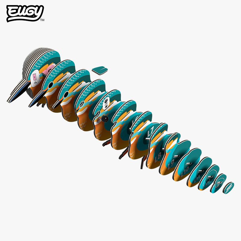 EUGY 3D Paper Model: Kingfisher