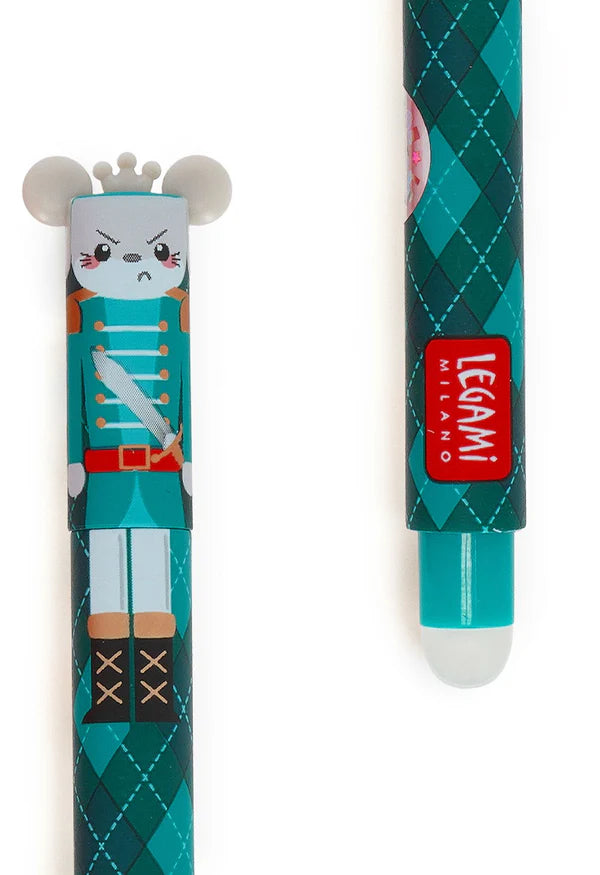 Legami: Set of 3 Erasable Gel Pen - Nutcracker, Ballerina & Mouse - Christmas
