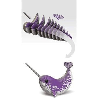 Eugy 3D Paper Model: Narwhal