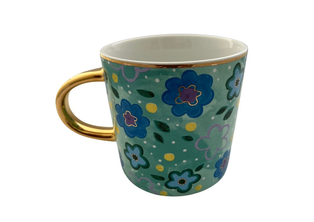 Carla Dinnage Designs: Foxy Flower Green Mug
