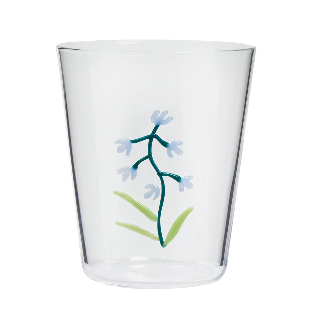 Robert Gordon  Botanical Icons Glass Tumbler in Blue Bell