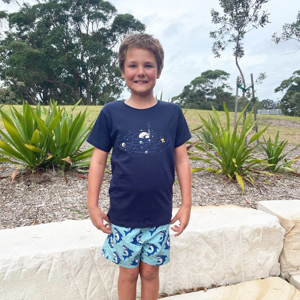 Ripples in Space Navy Kids Tee
