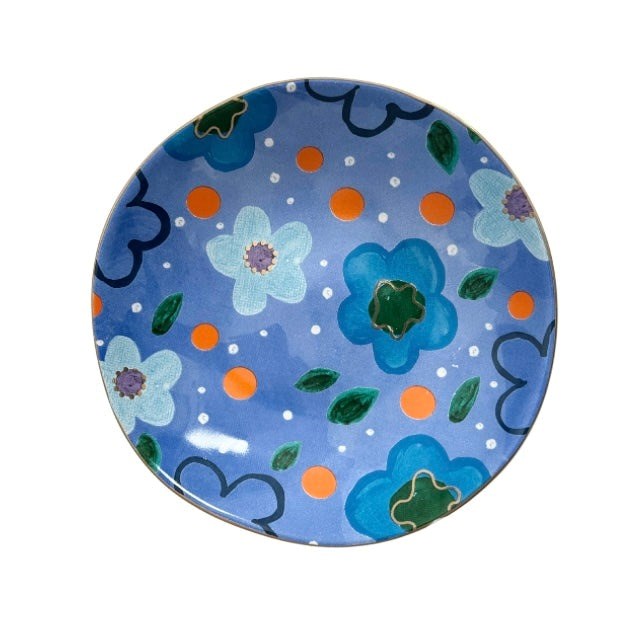 Carla Dinnage Designs: Foxy Flower Blue Trinket Bowl