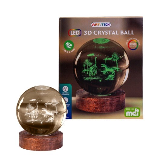 3D Crystal Ball Lamp Dino Land