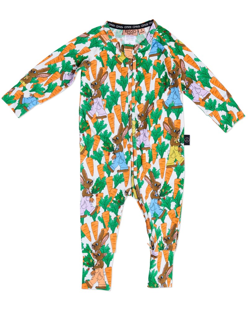 Carrot Joy Organic Long Sleeve Zip Romper