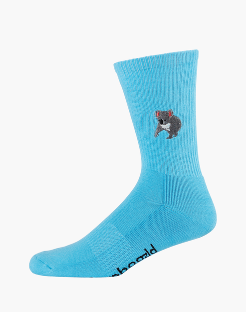 MENS KOALA ZOO CONSERVATION SOCK - SKY