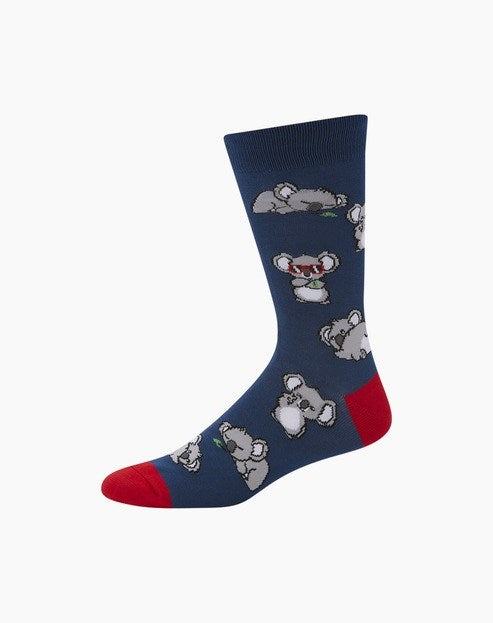 Bamboozld: Mens Cool Koala Bamboo Sock - Blue