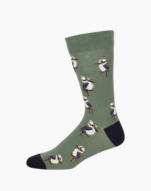 MENS KOOKABURRA BAMBOO SOCK - KHAKI