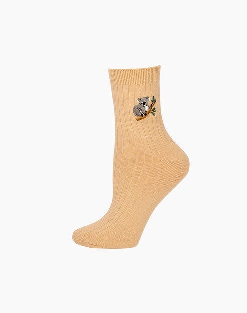 Bamboozld: Womens Quarter Crew Koala bamboo Sock - Sand