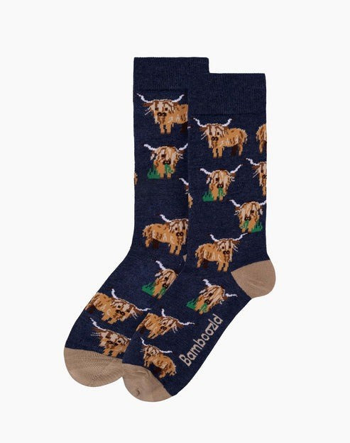 Bamboozld: Mens Hylander Cow Bamboo Sock