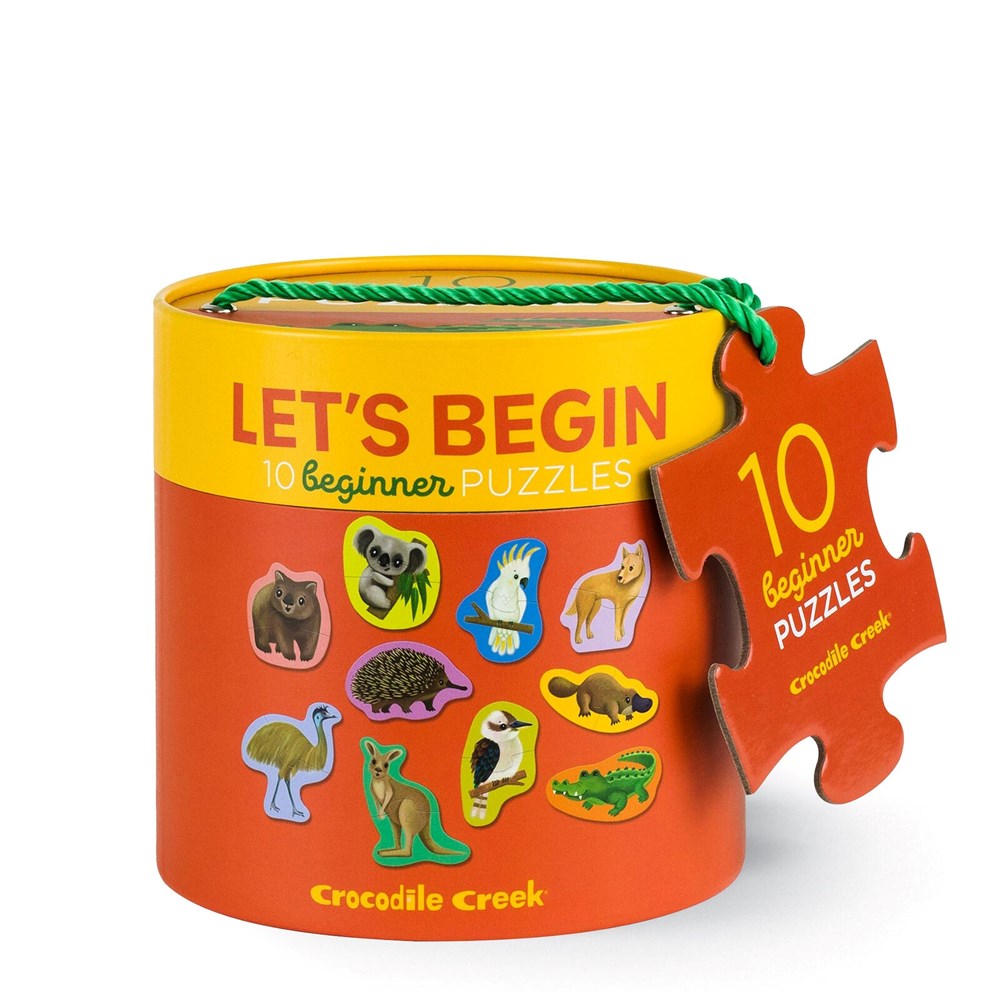 Crocodile Creek: Let's Begin Puzzle 2pc - Aussie Animals