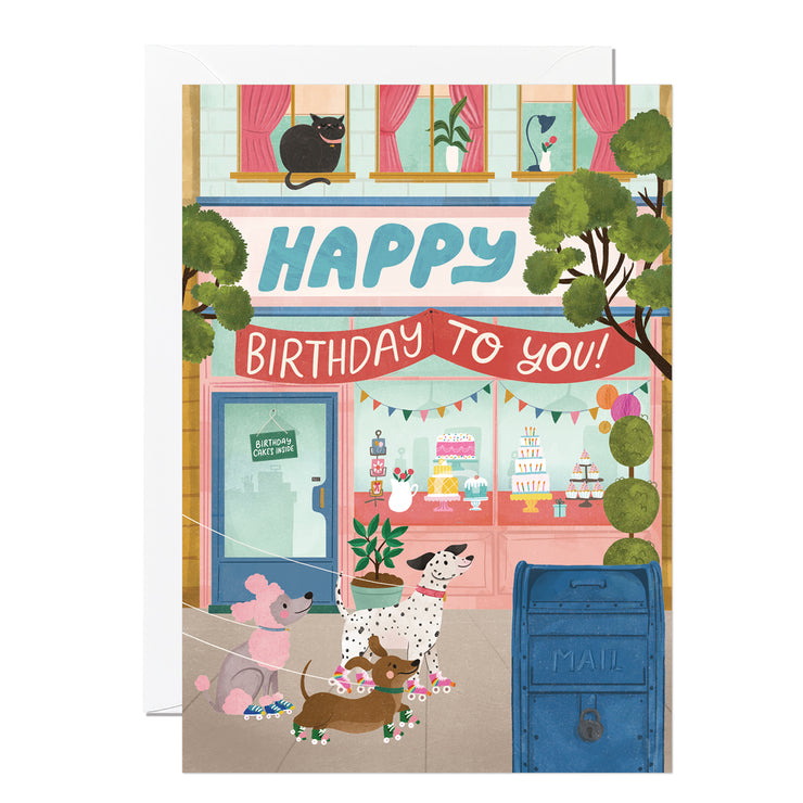 Ricicle Cards: Birthday Cake Shop Card by Ashley Dugan