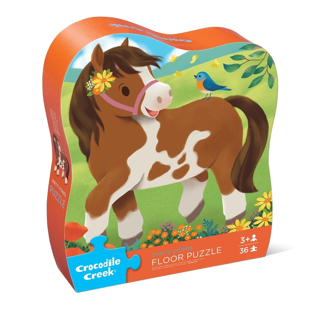 Crocodile Creek: Classic Floor Puzzle 36 pc - Pretty Ponies