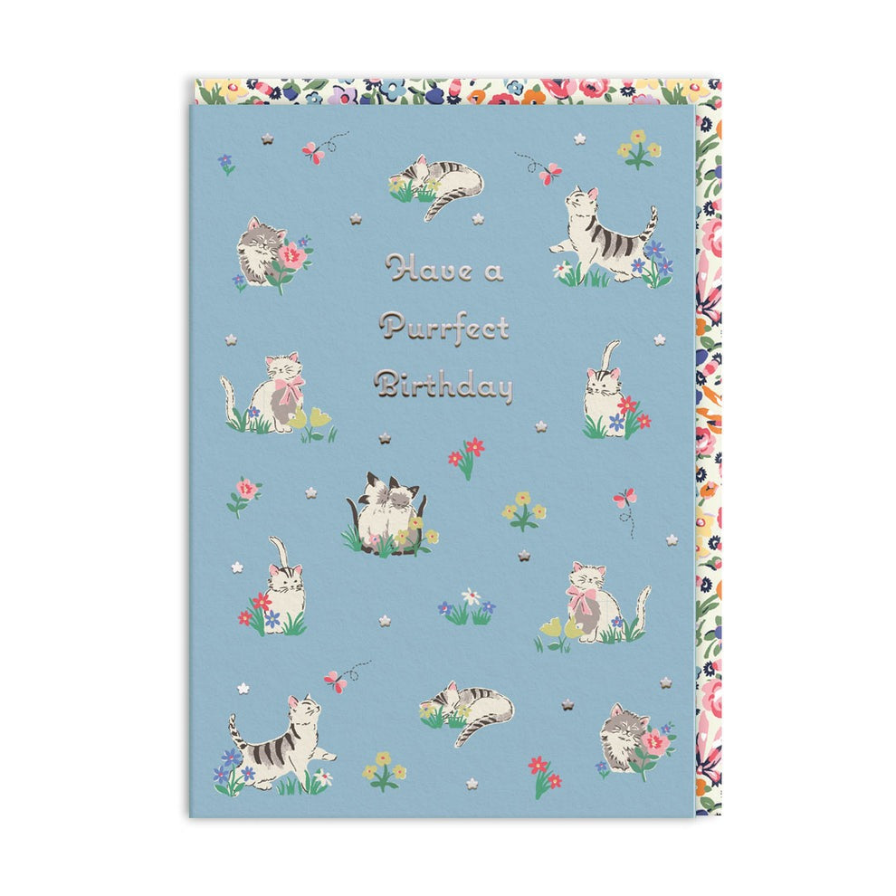 Cath Kidston: Foil Greeting Card - Birthday Purrfect Kittens