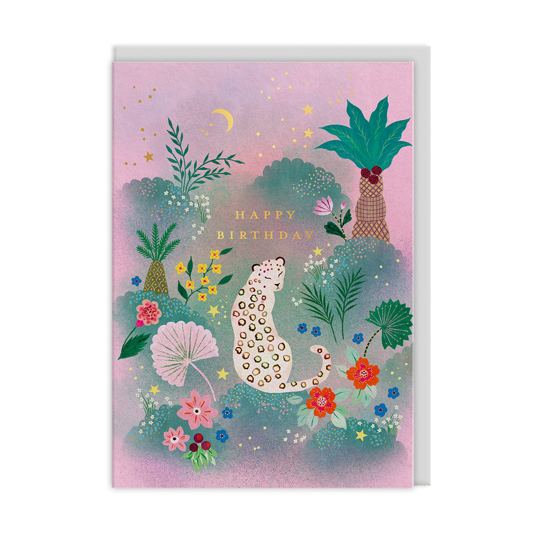 Ohh Deer: Foil Greeting Card - Tropical Leopard