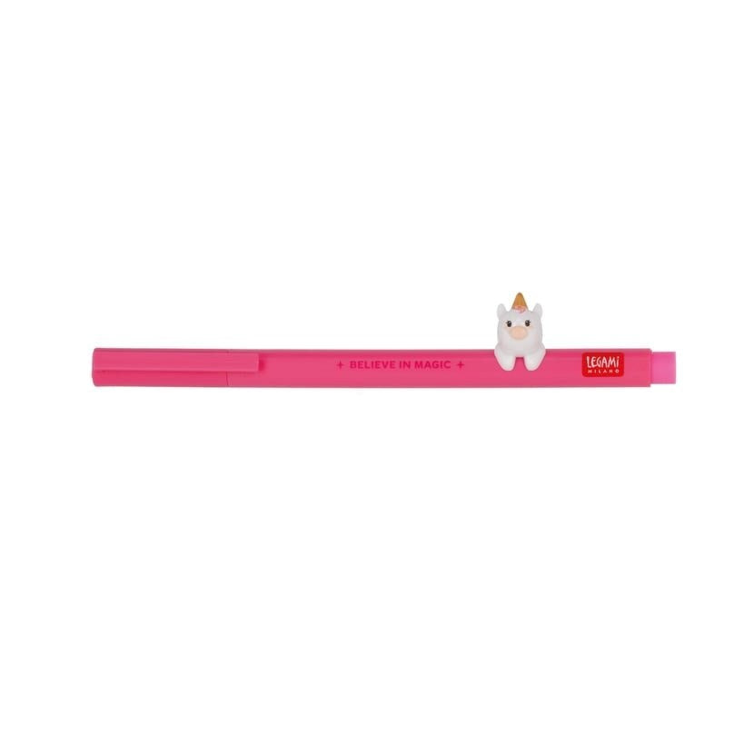 Legami Gel Pen With Animal Decoration  Lovely Friends - Unicorn