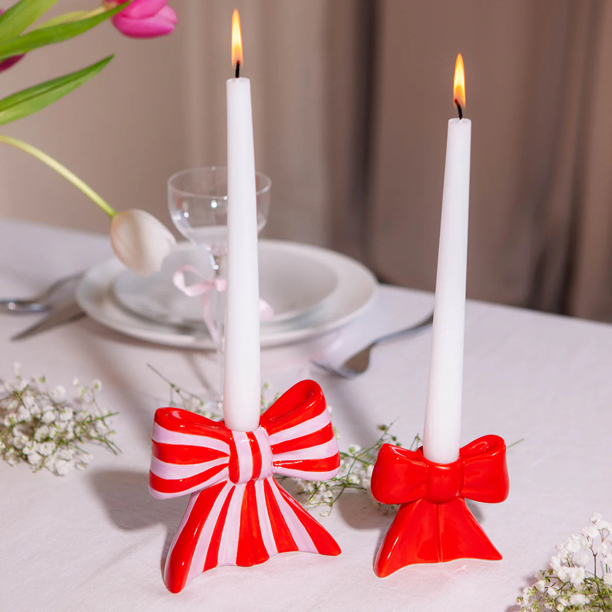 Doiy: Bow Candle Holder Large