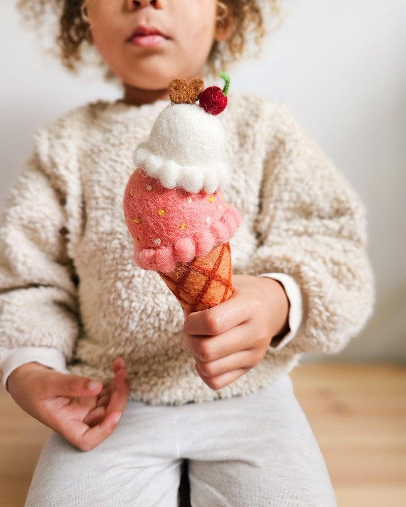 Tara Treasures: Felt Watermelon and Coconut Sorbet Ice Cream 2 scoops