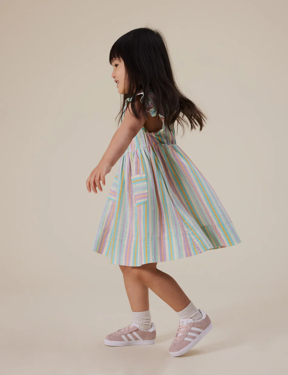 Goldie + Ace: Lyla Resort Stripe linen Dress