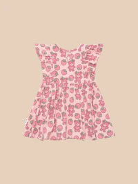 Huxbaby: Berry Bear Frill Dress - Candy