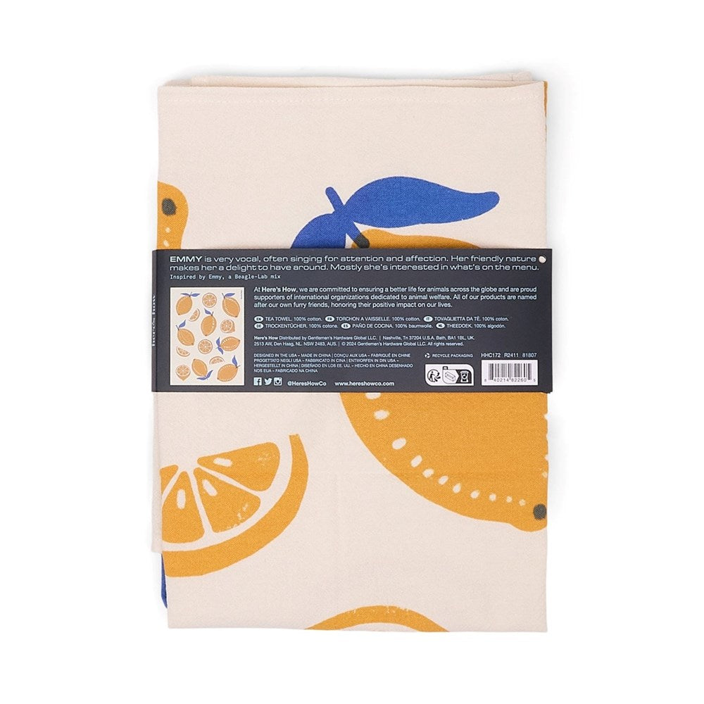 Here's How: The Emmy Tea Towel - Lemons