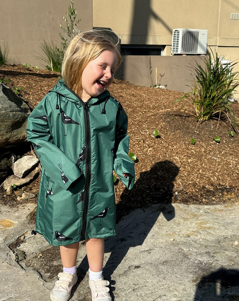 Raincoat Long Magpies Kids