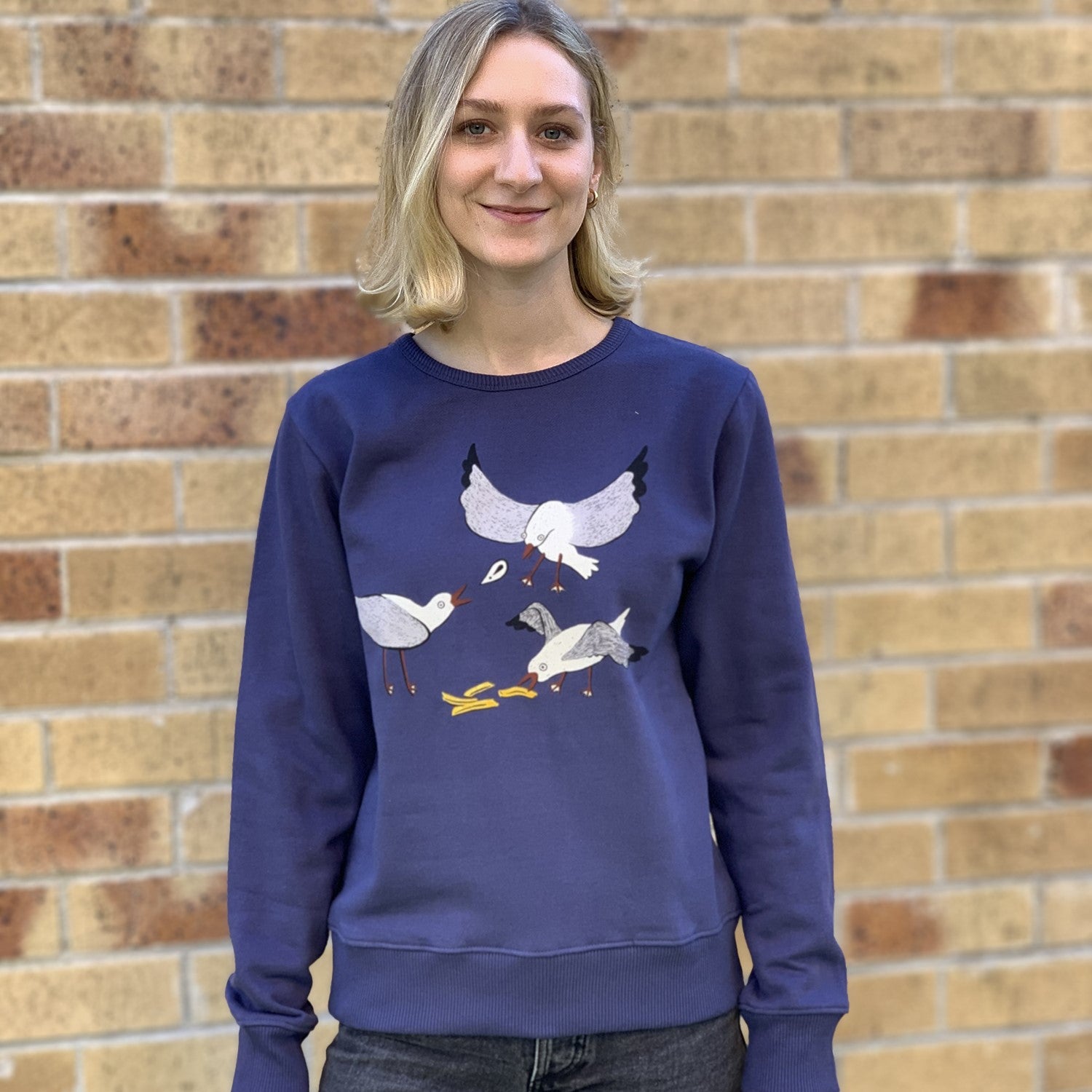Seagulls Womens Jumper - Dusky Blue