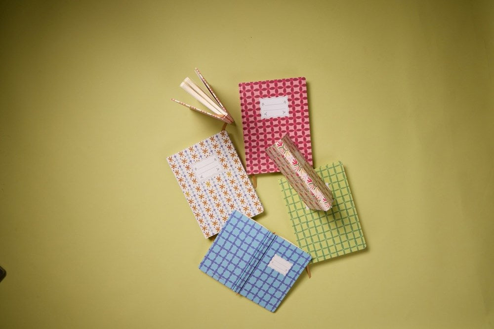 Tulip Hardback Journal - Blue Lattice