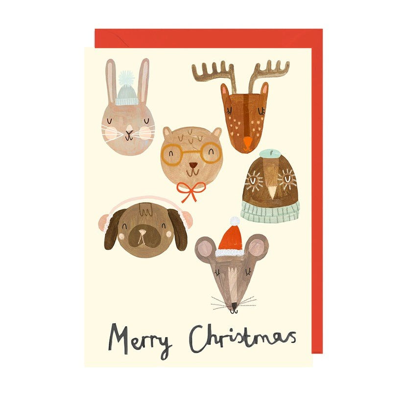 Jolly Awesome: Merry Christmas Animals Xmas Card