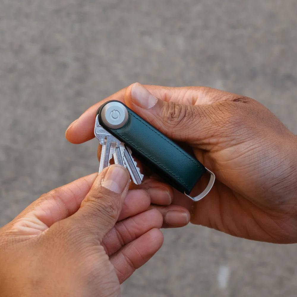 Orbitkey: Key Organiser Hybrid Leather Pine Green
