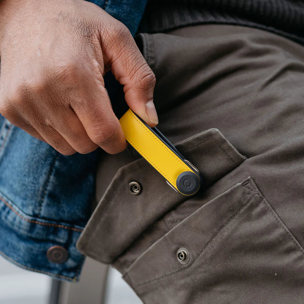 Orbitkey: Key Organiser Hybrid Leather Solar Yellow