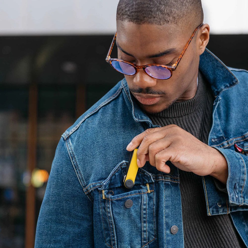 Orbitkey: Key Organiser Hybrid Leather Solar Yellow