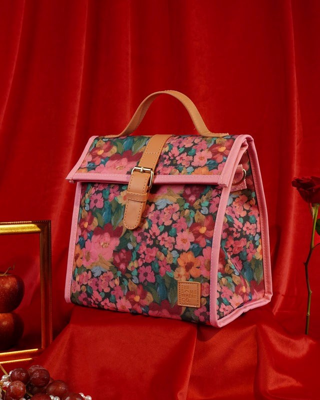 The Somewhere Co: Amongst the Flowers Lunch Satchel