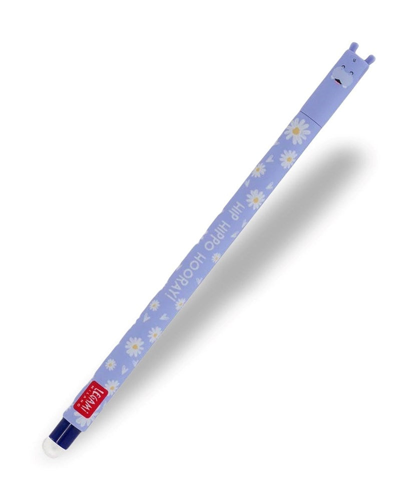 Legami: Erasable Pen Hippo - Blue Ink