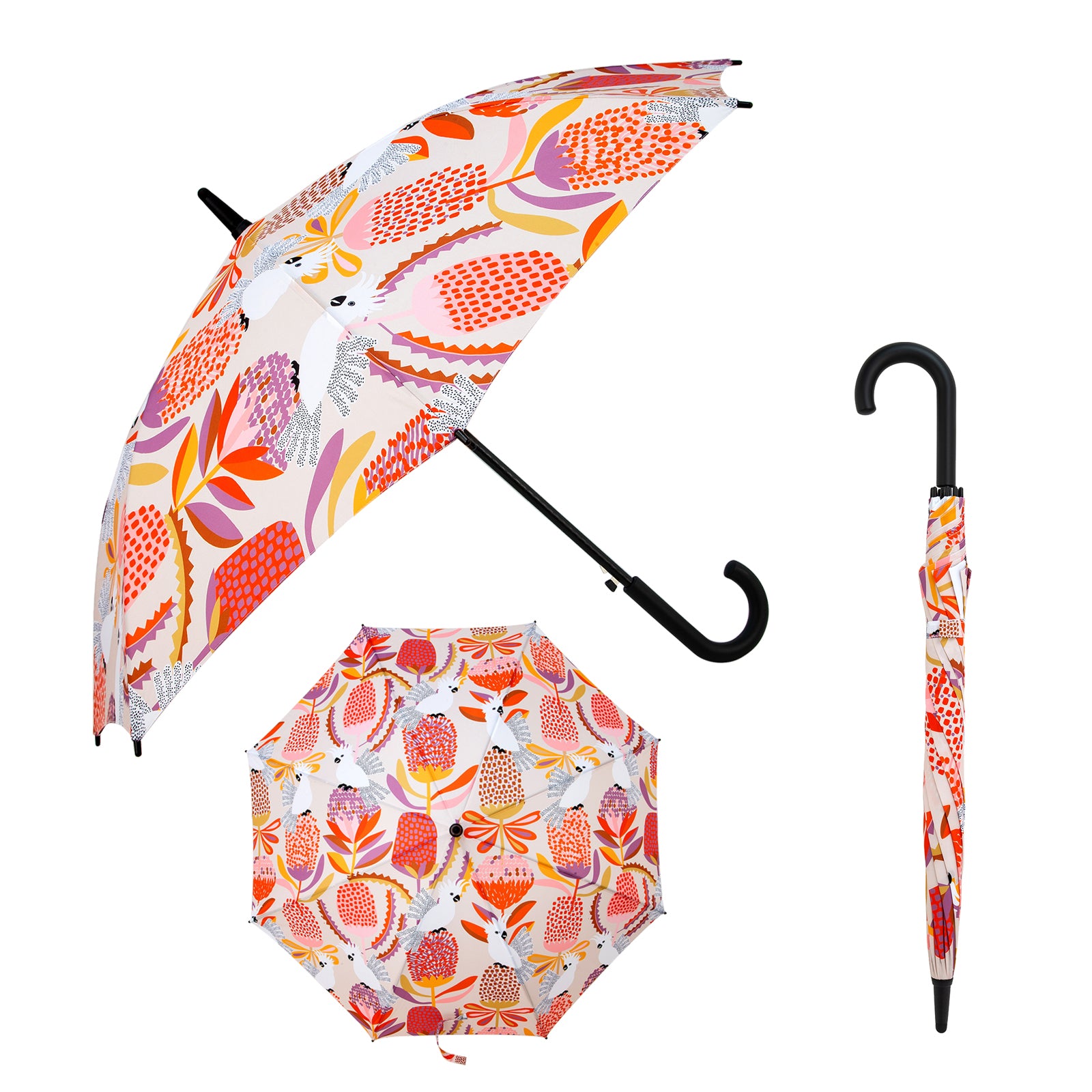 Cockatoos and Banksia Large Umbrella